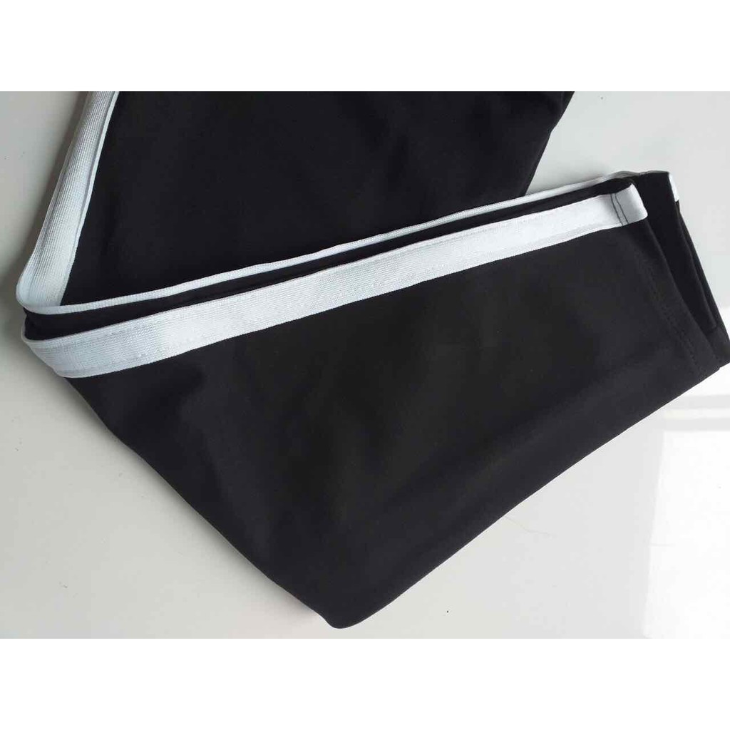 Quần baggy nữ thể thao viền chất cotton dẻo co giãn 4c nhiều viền giao ngẫu nhiên có big size đến 8XL