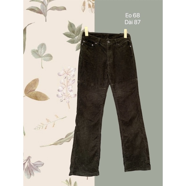 Quần Nhật kaki - nhung tăm - Hàng secondhand