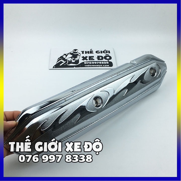 Ốp pô Air Blade 2011 - 2012 xi mạ crom - đồ chơi phụ kiện trang trí xe AB đầu bò
