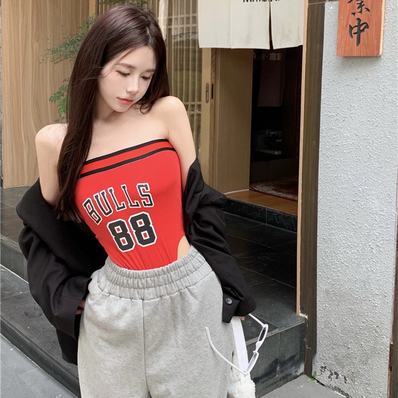 Áo Sát Nách Một Mảnh In Chữ Gợi Cảm Thời Trang Mùa Hè Cho Nữ