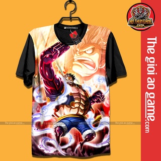 Áo One Piece Luffy Gear 4 5 (3D Đen) Luffy Mũ Rơm, áo đảo hải tặc Anime Manga (Shop AoThunGameVn)
