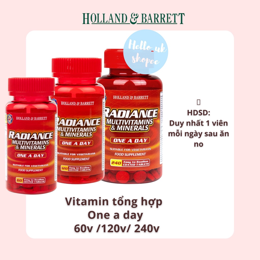 Vitamin tổng hợp và sắt Holland Barrett 60 viên