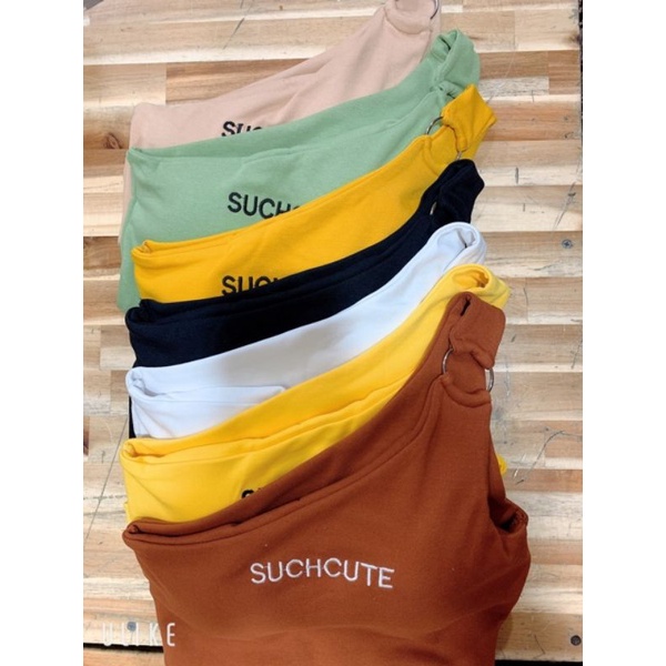 Áo Croptop Chéo Vai Siêu Sexy Có Mút Ngực Chất Dày Dặn