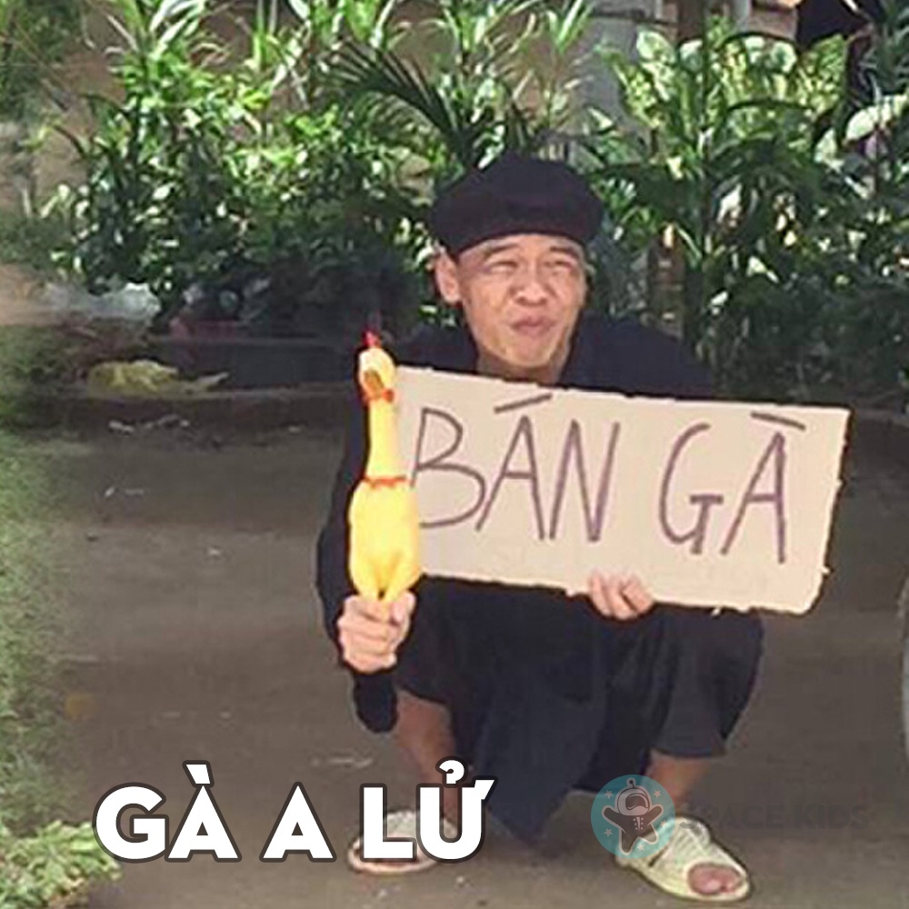 Đồ chơi Con gà la hét, gà a lử, gà bóp kêu shrilling chicken phát ra âm thanh vui nhộn cho bé