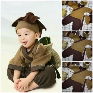 Bộ tiều phu cho bé trai bé gái