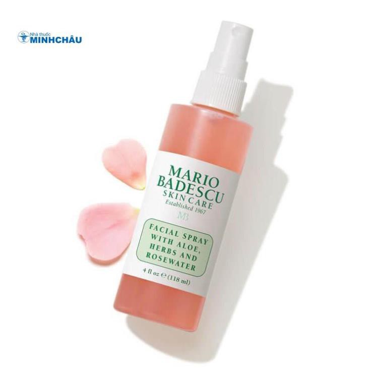 Toner Xịt Khoáng Mario Badescu Facial Spray With Aloe, Herbs, Rosewater 118ml