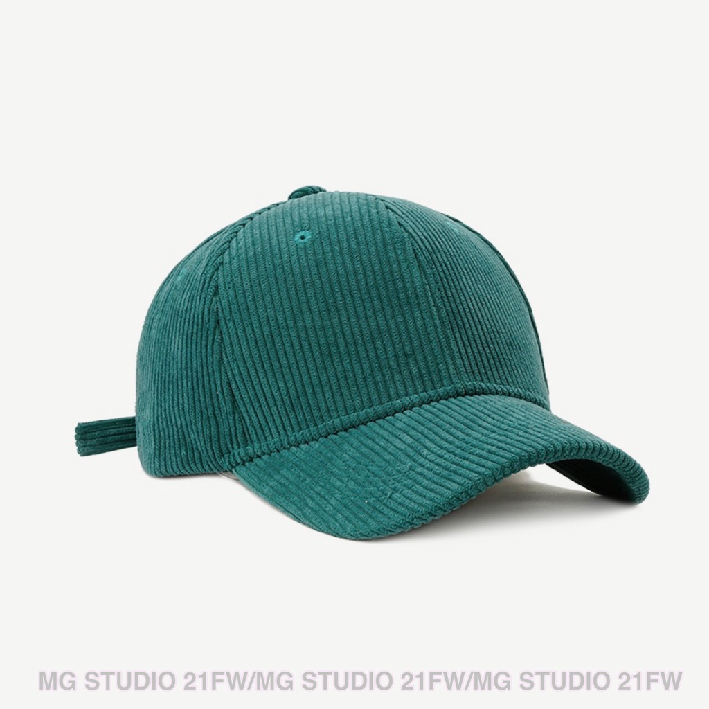 Mũ Lưỡi Trai MG STUDIO Cơ Bản Vải Nhung Kẻ 10 Màu Tùy Chọn