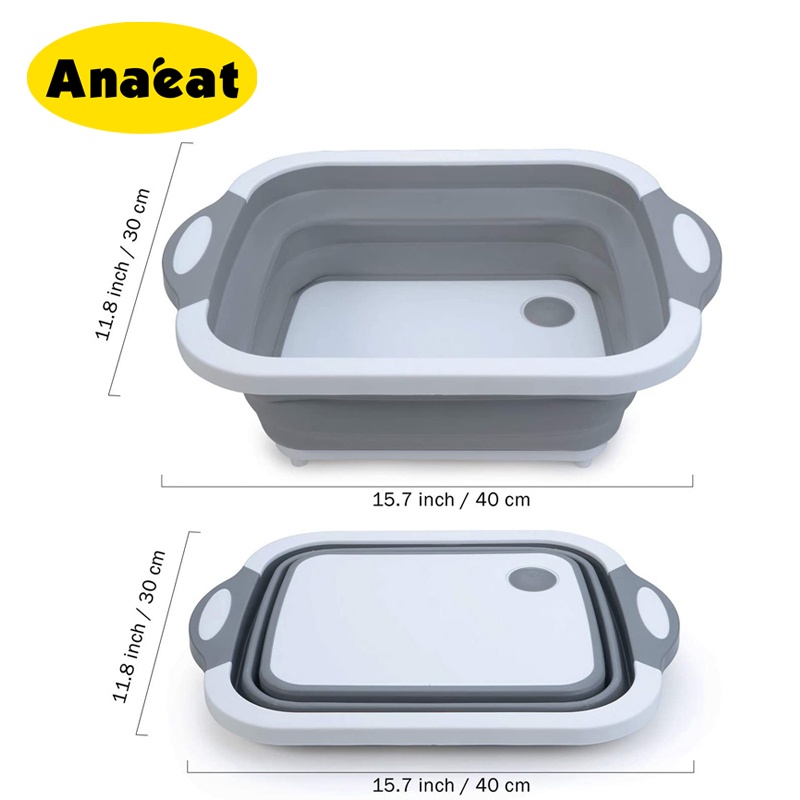 Thớt Anaeat cắt thức ăn đa năng 3 trong 1 có thể gấp gọn tiện dụng