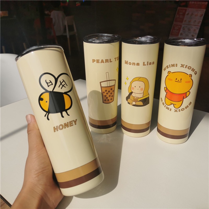 Ly Giữ Nhiệt In Hình Cute Inox 304 Không Gỉ Tặng Kèm Ống Hút Có Nắp Đậy 650ml Sang Trọng - Giao Mẫu Ngẫu Nhiên | BigBuy360 - bigbuy360.vn