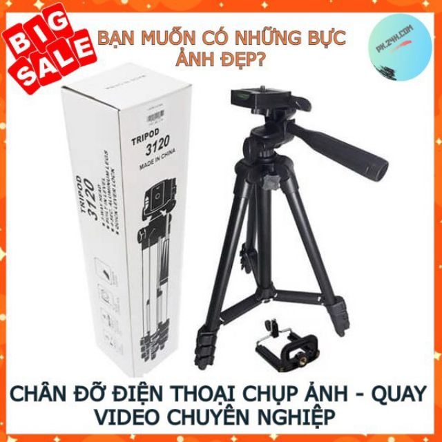 Gậy chụp ảnh tripod 3120 xịn mới 100%