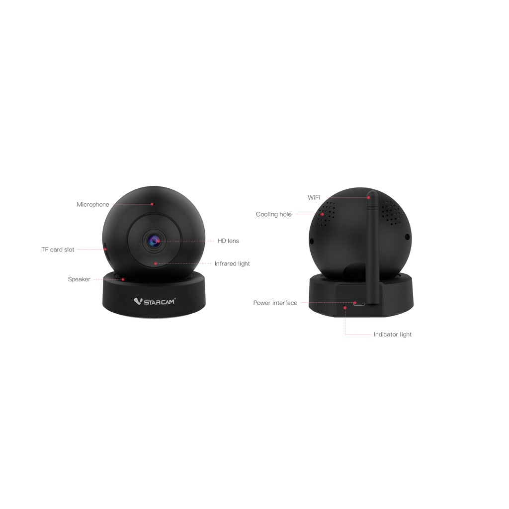 Camera giám sát IP Wifi hồng ngoại ban đêm Vstarcam C43S Full HD 1080P 2MP kèm thẻ 128GB