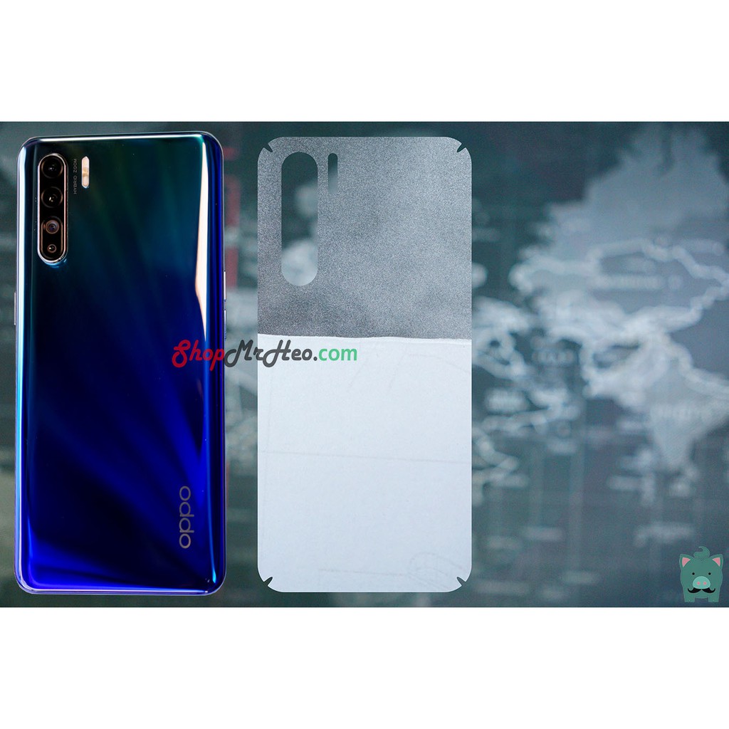 Skin Dán Mặt Sau Lưng Vân 3D OPPO Reno3 - Reno3 Pro - Reno 3 Pro 5G - Carbon, Hình hộp, Nhám, Vân Da