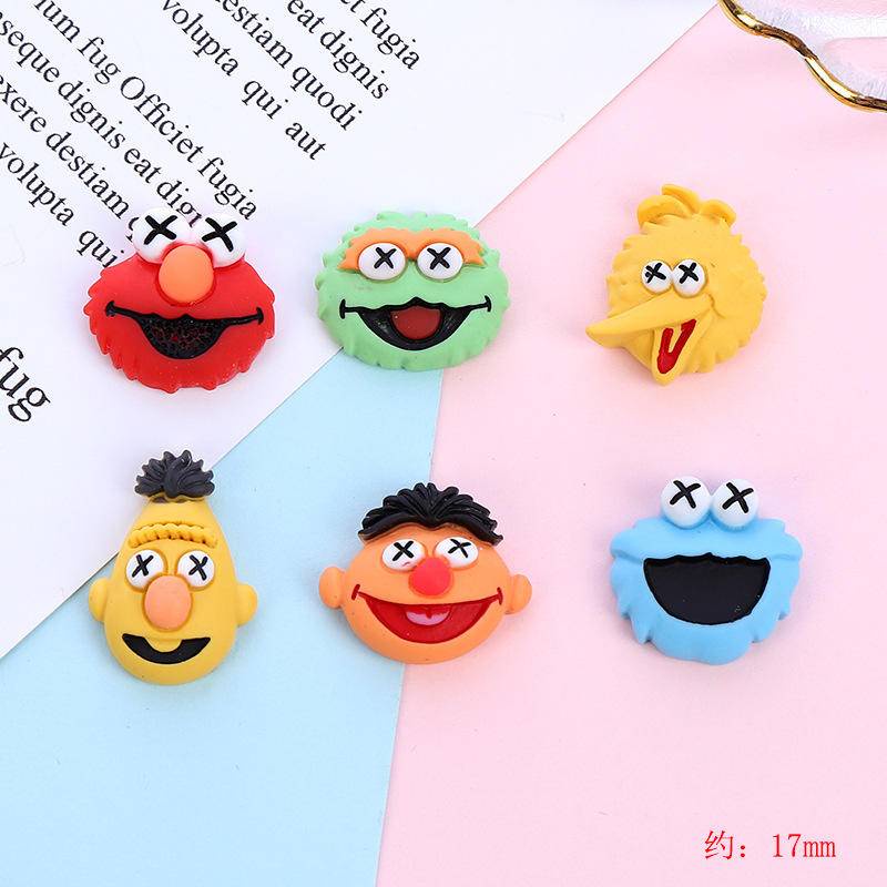 Phụ Kiện Trang Trí Giày Hình Sesame Street Hoạt Hình DIY