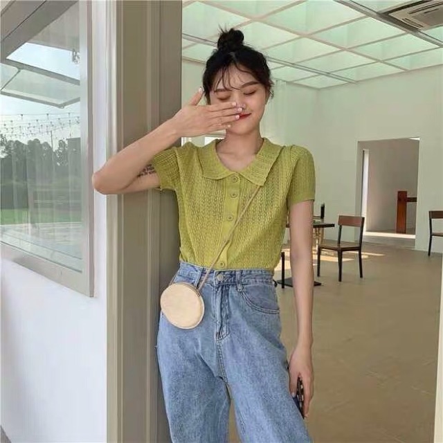 Áo len tăm ngắn tay ulzzang