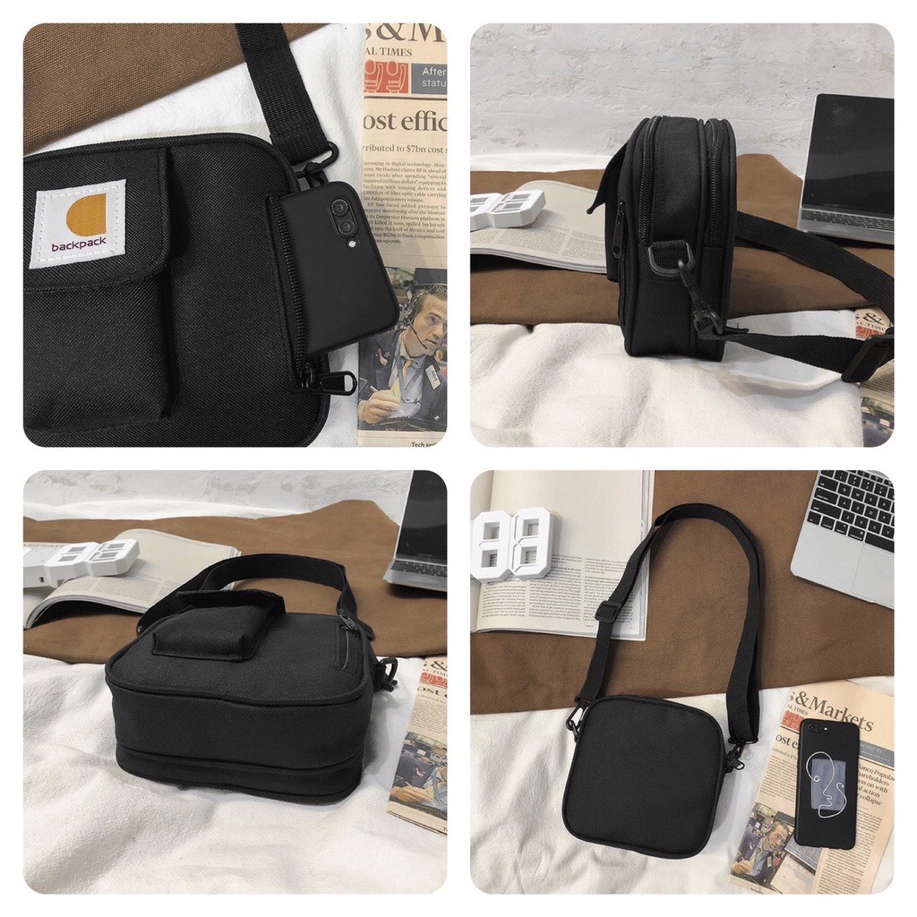 Túi tote Đeo Chéo Vải Canvas Thời Trang Hàn Quốc Đi Học , Đi Chơi dành cho cả nam và nữ tiện dụng