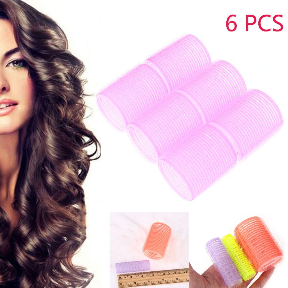 Bộ 6 Lô Cuốn Tóc Tạo Kiểu Đầy Đủ Kích Thước Màu Sắc Ngẫu Nhiên