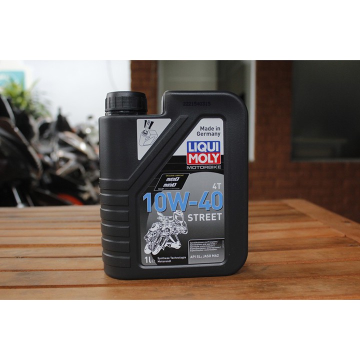 Liqui Moly – Dầu Nhớt Motorbike Street 4T 10W-40 (1521) - Made in Germany - Cấp nhớt SN - Viscosity Index: 158 Fully SYN