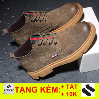 Giày Tây Nam - FREESHIP - Giày Boot Nam Da Lộn Đường Phố GNK19