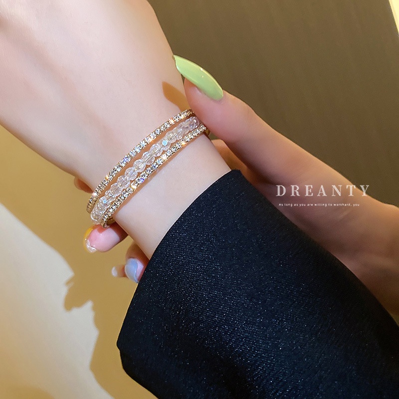 Vòng Tay Hở Đính Đá Ngọc Lục Bảo Cao Cấp Thời Trang Hàn Quốc