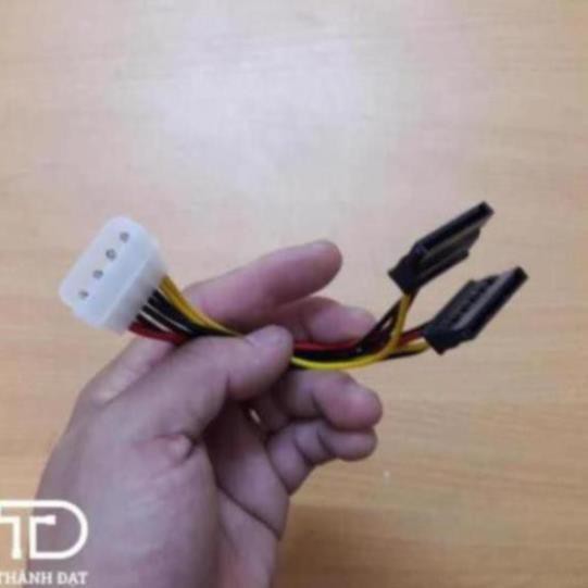 Cáp chuyển đổi nguồn IDE Molex 4Pin sang 2 SATA - IDE to SATA