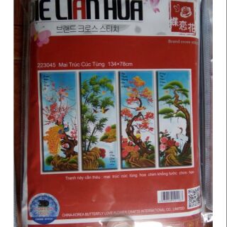 223045_ tranh thêu tứ quý