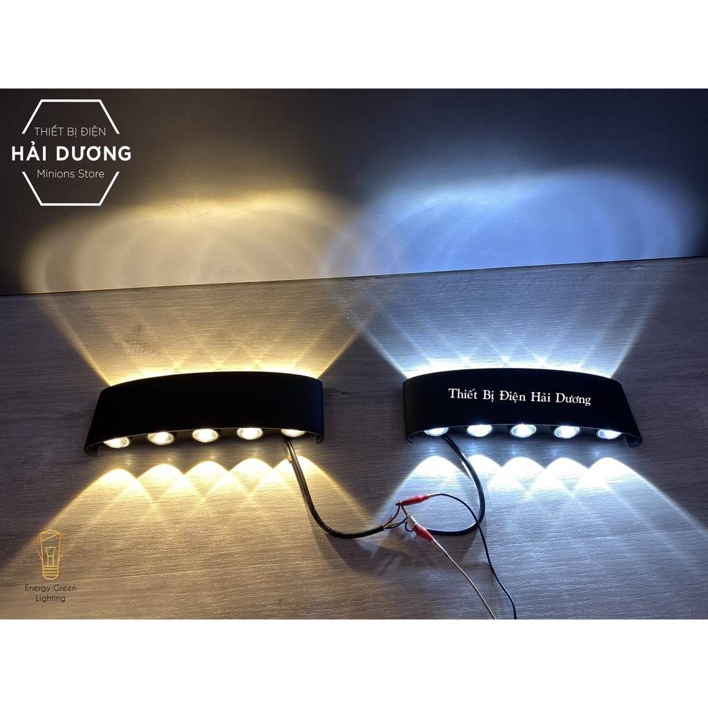 Đèn trang trí hắt tường 2 đầu TN190 - 12w ,TN193 -10W chống nước TN190 (Đen/Trắng) - Energy Green Lighting