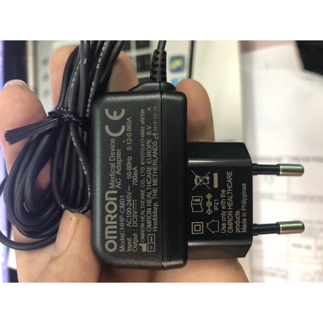 Adapter Omron (Sạc máy đo huyết áp) chính hãng Fullbox