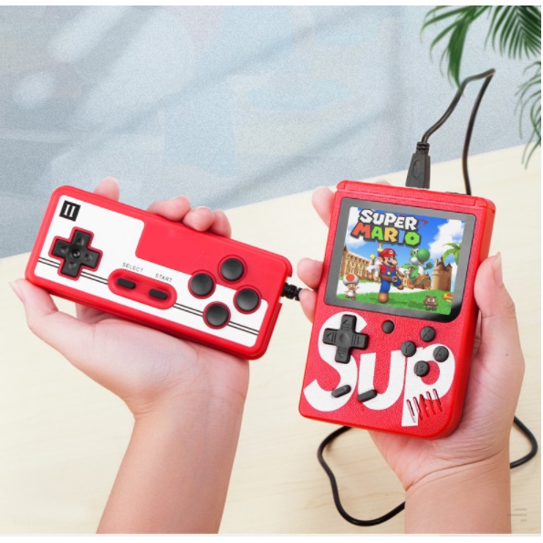 Máy Chơi Game Cầm Tay SUP MINI 400 in 1 Game Sup Hỗ trợ TV và quà trẻ em cho 2 người chơi