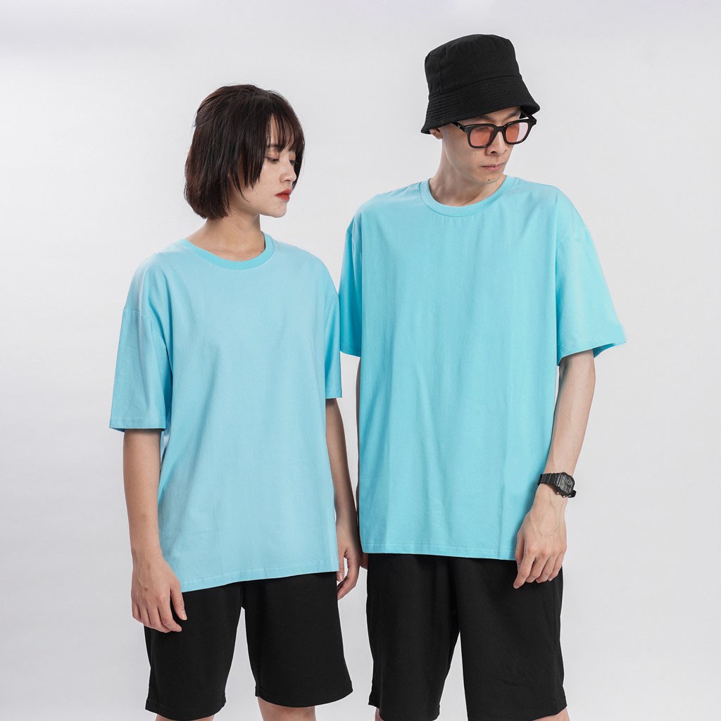 Áo thun Unisex  Basic Tee phông trơn nam nữ tay lỡ oversize form rộng V11