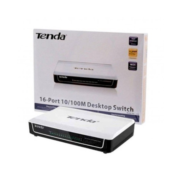 Switch 16 port 10/100Mbps Tenda S16 - Hàng Chính Hãng - Bảo hành 36 tháng