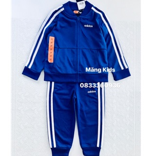 Bộ Nỉ Bé Trai Thể Thao Xanh Adidas