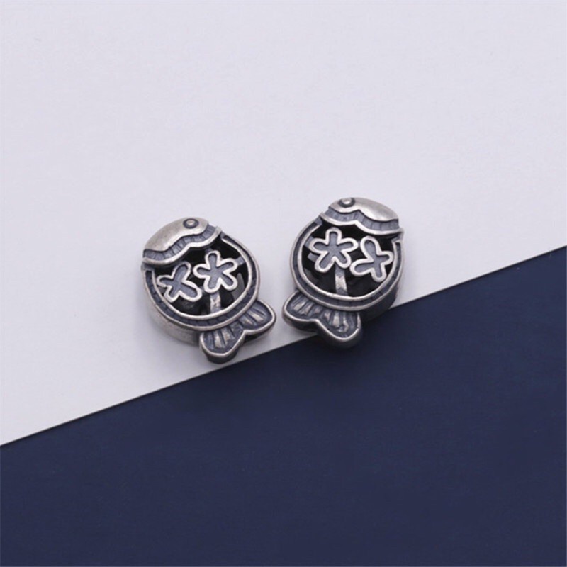 [FREE SHIP] Charm cá bạc cao cấp in họa tiết - Hàng siêu đẹp bạc loại 1 PH916
