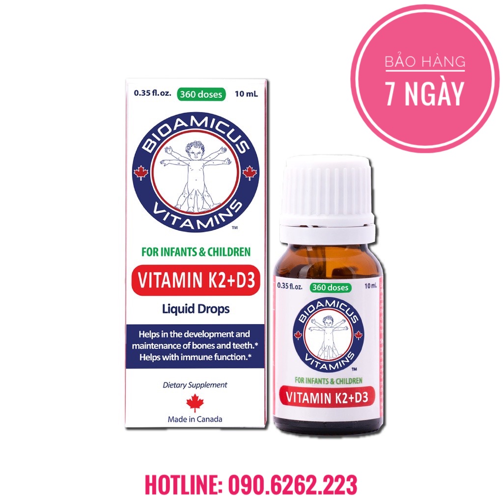 BioAmicus Vitamin D3K2-MK7 Bao Kép 10ml