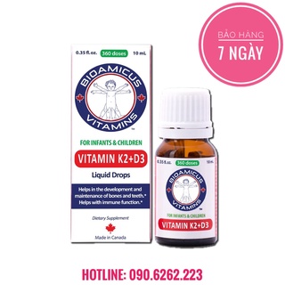 Bioamicus vitamin d3k2-mk7 bao kép 10ml