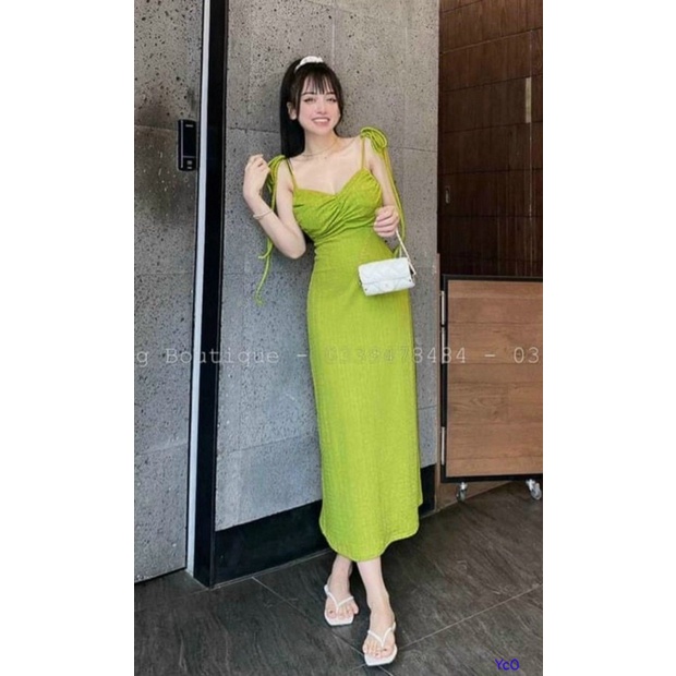ĐẦM THUN GÂN HAI DÂY DÁNG ÔM BODY CHẤT VẢI MỀM MẠI CỰC SEXY UP Thời Trang hhp 2022