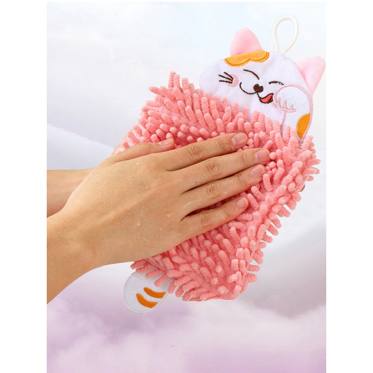 Only HOUSE Khăn Lau Tay Thấm Hút Tốt Hình Động Vật Hoạt Hình Cho Nhà Bếp Nhà Vệ Sinh