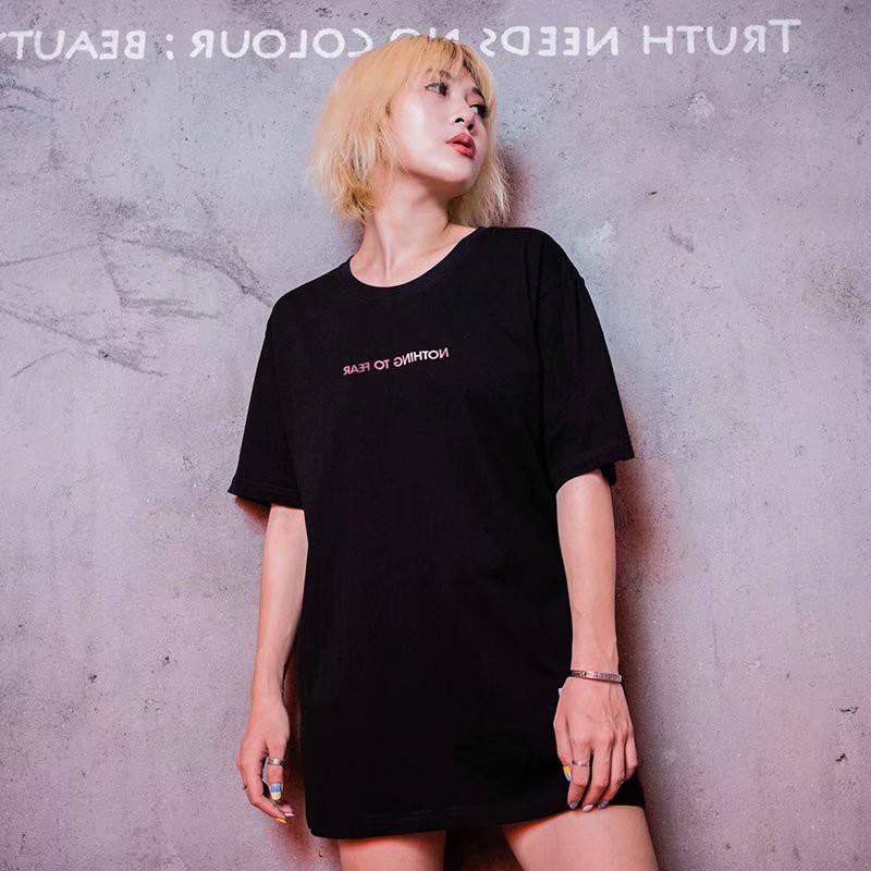 Summer Tshirt Wholesale Hip Hop Couple Round Neck Shirt Oversize Black and White Fashion Unisex Occident Trend Short-sleeved Printed T-shirt