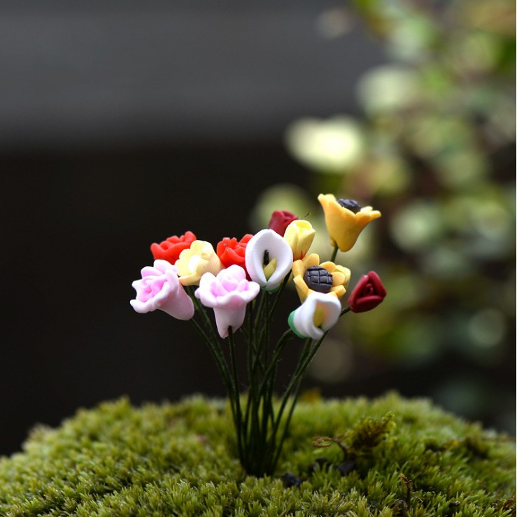 Mô hình cành hoa các mẫu dùng trang trí tiểu cảnh, terrarium, DIY