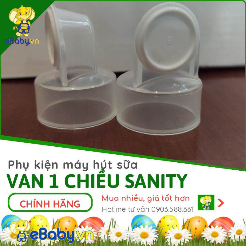 [CÓ BÁN LẺ] Van chân không máy hút sữa điện Sanity (Van lá, van nhựa một chiều)