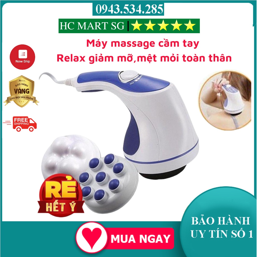 máy massage, Máy Matxa Cầm Tay RELAX TONE 5 Đầu Matxa Thư Giãn Cơ Thể, Giúp Đánh Mỡ Thừa Tích Tụ Lâu Năm - BH 1 Đổi 1