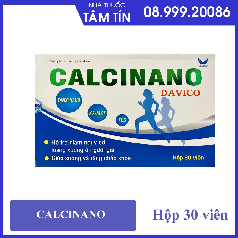 Calcinano Davico - Viên uống bổ sung canxi, giúp xương răng chắc khỏe