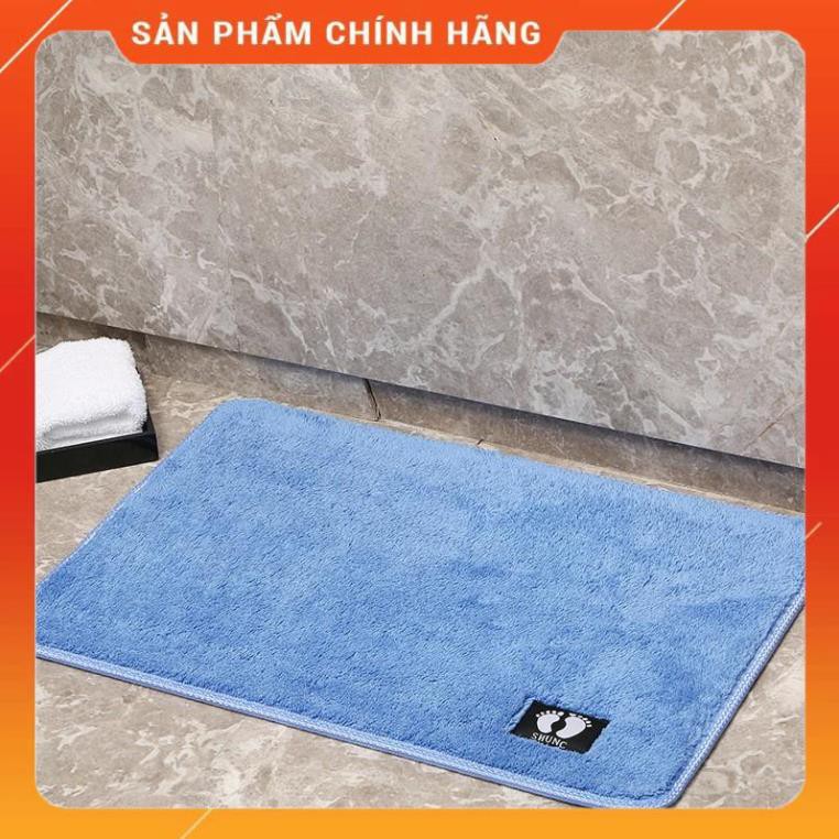 CHÍNH HÃNG -  Thảm chùi chân nỉ thêu đẹp 40x60 cm cao cấp,thảm lau chân nhà tắm nỉ