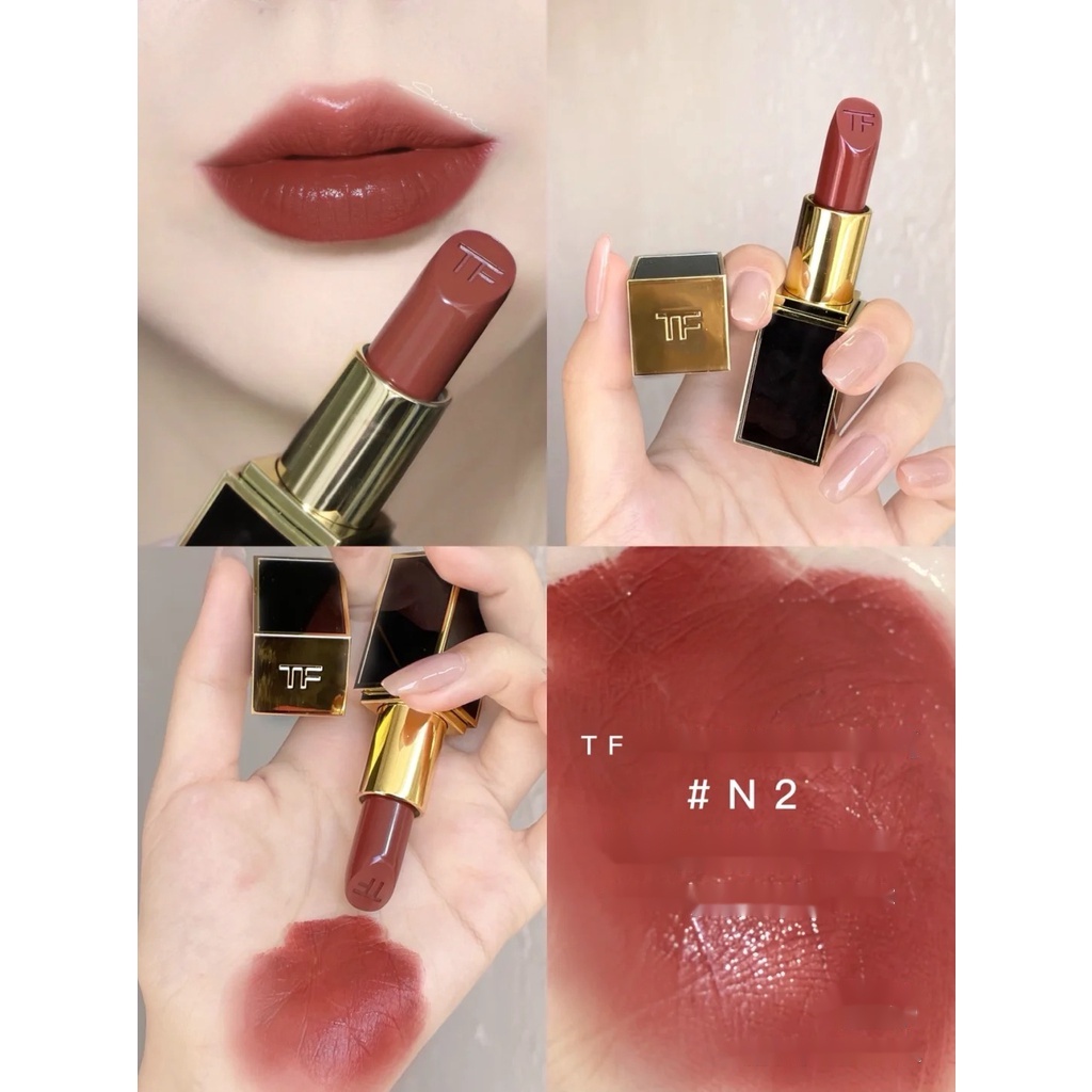 Thỏi son Tom Ford TF 16 80 108 100 N1 N2 N3 màu mới vỏ đen thích hợp làm quà tặng