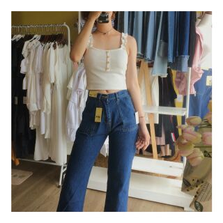 (ẢNH SHOP CHỤP) ÁO CROP DÂY NHÚN BÈO