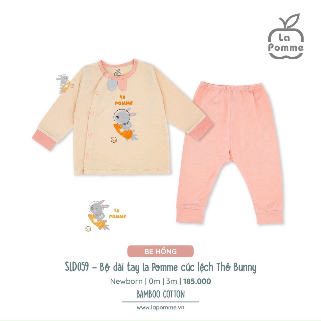 Bộ cài chéo, cài thẳng, body sơ sinh Lapomme Thỏ Bunny SLD059, SLS059, JL059