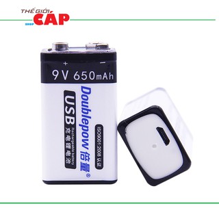 Pin Sạc Cổng Micro USB Doublepow 9V 6F22 650mAh