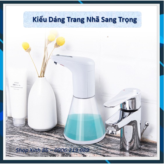 Máy Rửa Tay Cảm Biến Tự Động Phun Sương Dùng Cồn Nước Sát Khuẩn Dung Tích 480ml