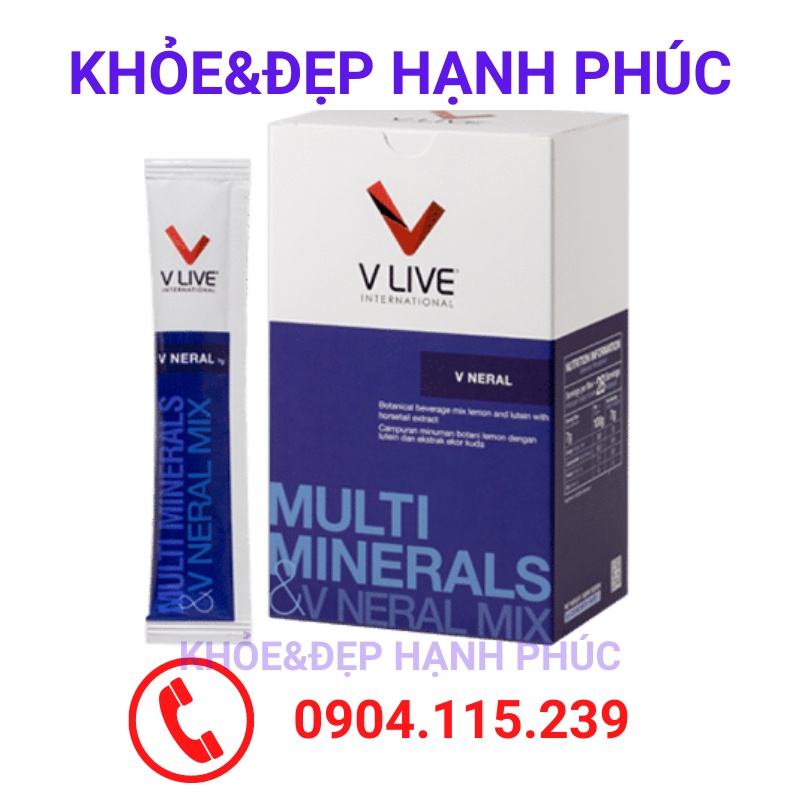 V-Neral - Bộ 3 thực phẩm dinh dưỡng tế bào Vlive - 28 gói/hộp