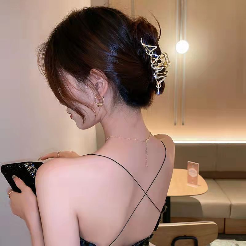 Kẹp Tóc Kim Loại Kiểu Dáng Hình Học Đơn Giản Thời Trang Hàn Quốc