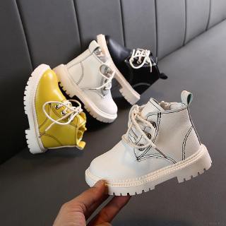 Giày bốt làm từ da phong cách Hàn Quốc dành cho bé-168-IUKN4